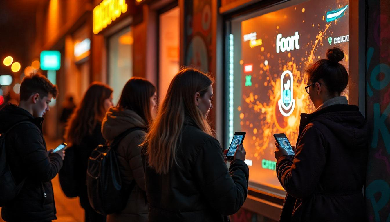 photo contact vitrine connectée